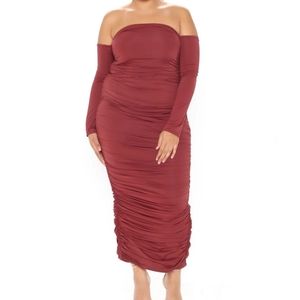NWT Tube Dress With Ruching